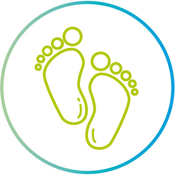 Symbol für Fußpflege und Nagelpilz
